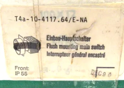 NEW KLOCKNER MOELLER T4A-10-4117.64/E CAM SWITCH T4A10411764E