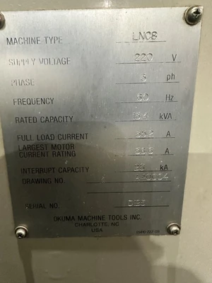 OKUMA CADET-LNC8 TURNING CENTER