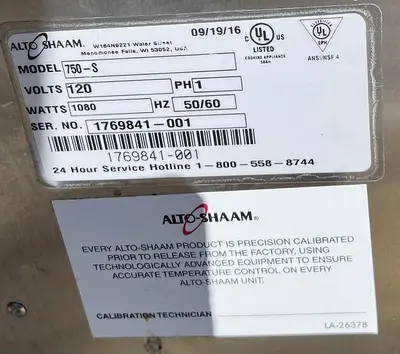 Used ALTO-SHAAM _UNKNOWN_ Hot Food Warming, Holding, & Transport Cabinets Ohio US | Palm Beach Restaurant Equipment, LLC #1421252