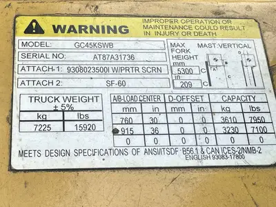 Used CAT GC45KSWB Misc Forklifts Michigan US | KD Equipment Sales #1547842