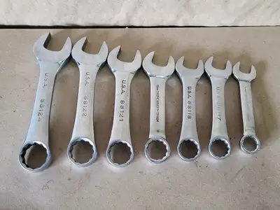 14 - 24mm and  3/8" - 5/8" Stubby Combination Wrench Set (17pcs)
