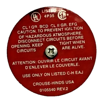NEW CROUSE-HINDS 0105540