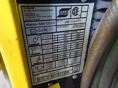 Used ESAB WARRIOR 500 CC/CV Welding Machinery (Other) Ohio US | HGR 24 #1048048
