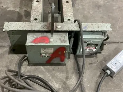 20,000 LB (10 TON) ARONSON MODEL #WRD10 POWERED TANK TURNING ROLLS, DRIVE & IDLER: YOBRO #25144