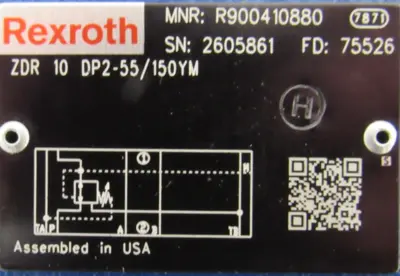NEW REXROTH R900410880 PRESSURE REDUCING VALVE ZDR10DP2-55/150YM