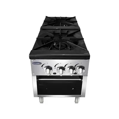 New | in-Stock Atosa New Atosa ATSP-18-2 Double Gas Stock Pot Stove 160,000 BTU Gas Cooking Equipment Illinois US | Falcon Restaurant Supply #1375267
