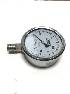 Trerice 316 Stainless Steel Tube & Socket Pressure Gauge 0-160 PSI
