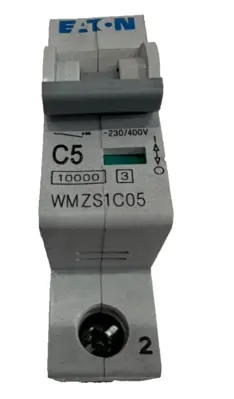 NEW LOT OF 7 EATON WMZS-1C05 MINATURE CIRCUIT BREAKER 5A 10KA TYPE C WMZS1C05