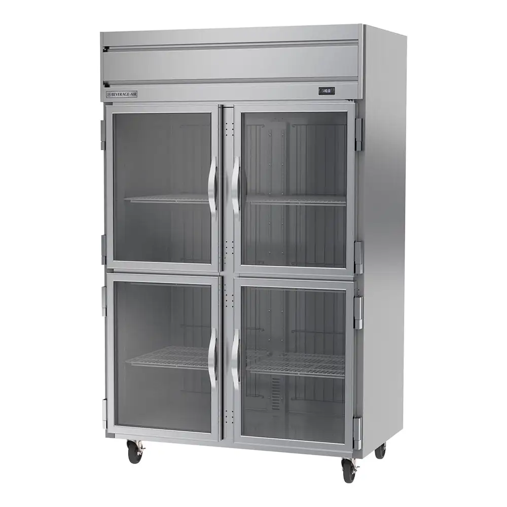 Beverage-Air HF2HC-1HG 52" Horizon Series Two Section Reach In Freezer, (4) Left/right Hinge Glass Doors, 115v