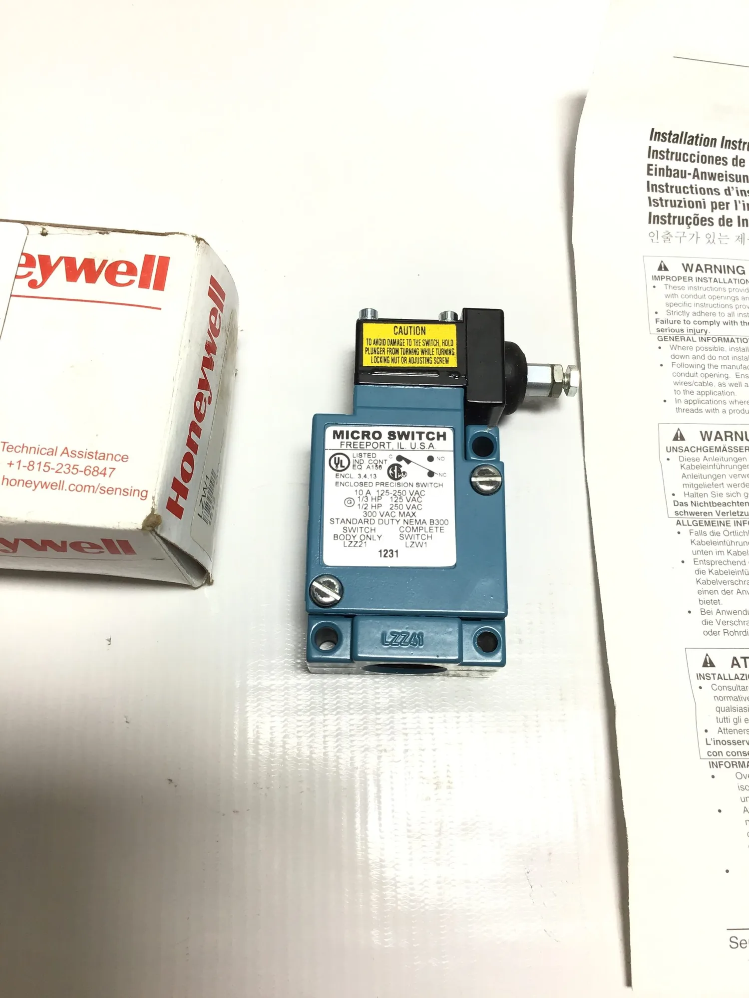 USED HONEYWELL MICRO SWITCH LZW1 1813