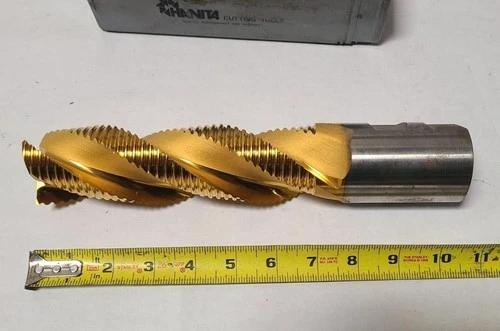 2" x 2" x 8"Hanita End Mill High Speed Steel HSS 3 Flutes Rougher 6159 Israel