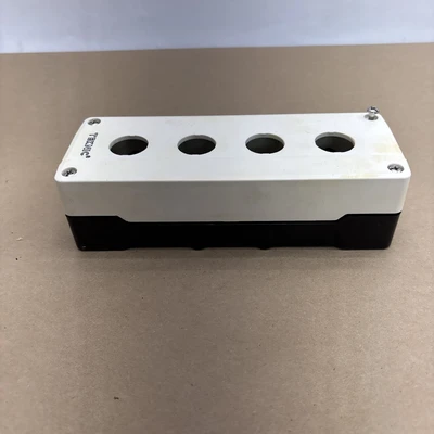 New ABS Box, Teknic, 4 holes, Base : Black, Lid: White, 4005G11, 128-000-210