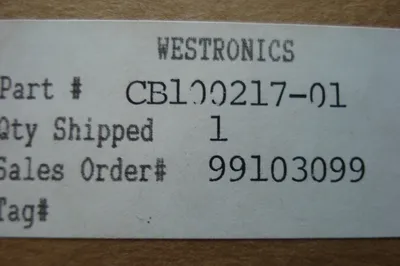 NEW WESTRONICS CB100217-01 BOARD