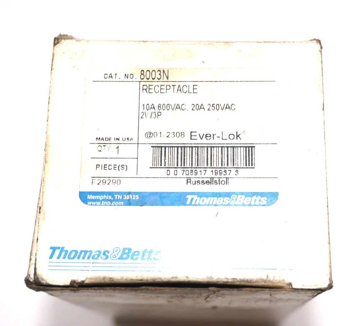 NEW THOMAS & BETTS 8003N RECEPTACLE