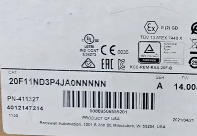 USED Allen-Bradley 20F11ND3P4JA0NNNNN