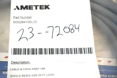 NEW AMETEK SD0284100L25 CABLE ASSEMBLY 23-72084