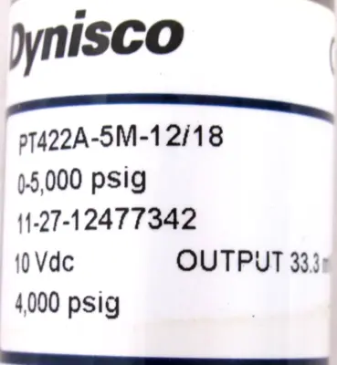 NEW DYNISCO PT422A-5M-12/18 PRESSURE TRANSDUCER PT422A5M1218