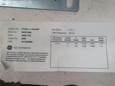 New | in-Stock INSTRUMENT TRANSFORMER PTW5-1-110-842F Transformers Texas US | Aucto #1307090