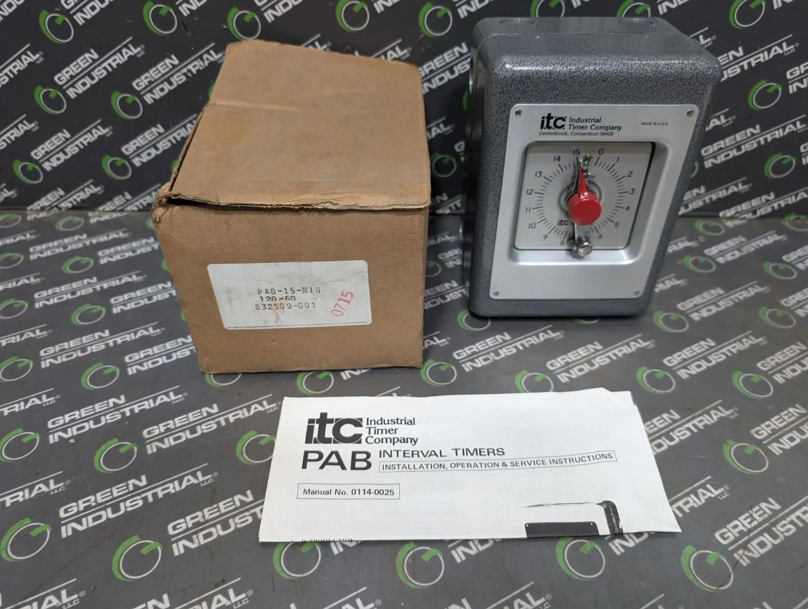 ITC PAB-15MIN-120-60 Industrial Timer Module 832509-001 New NIB