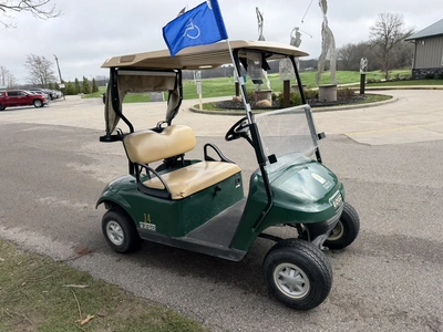 (1) 2015 E-Z-Go golf cart with a Kawasaki gas engine, includes Club canopy and ball washer, fold-dow...