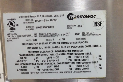 USED Garland MCO-GS-10ESS