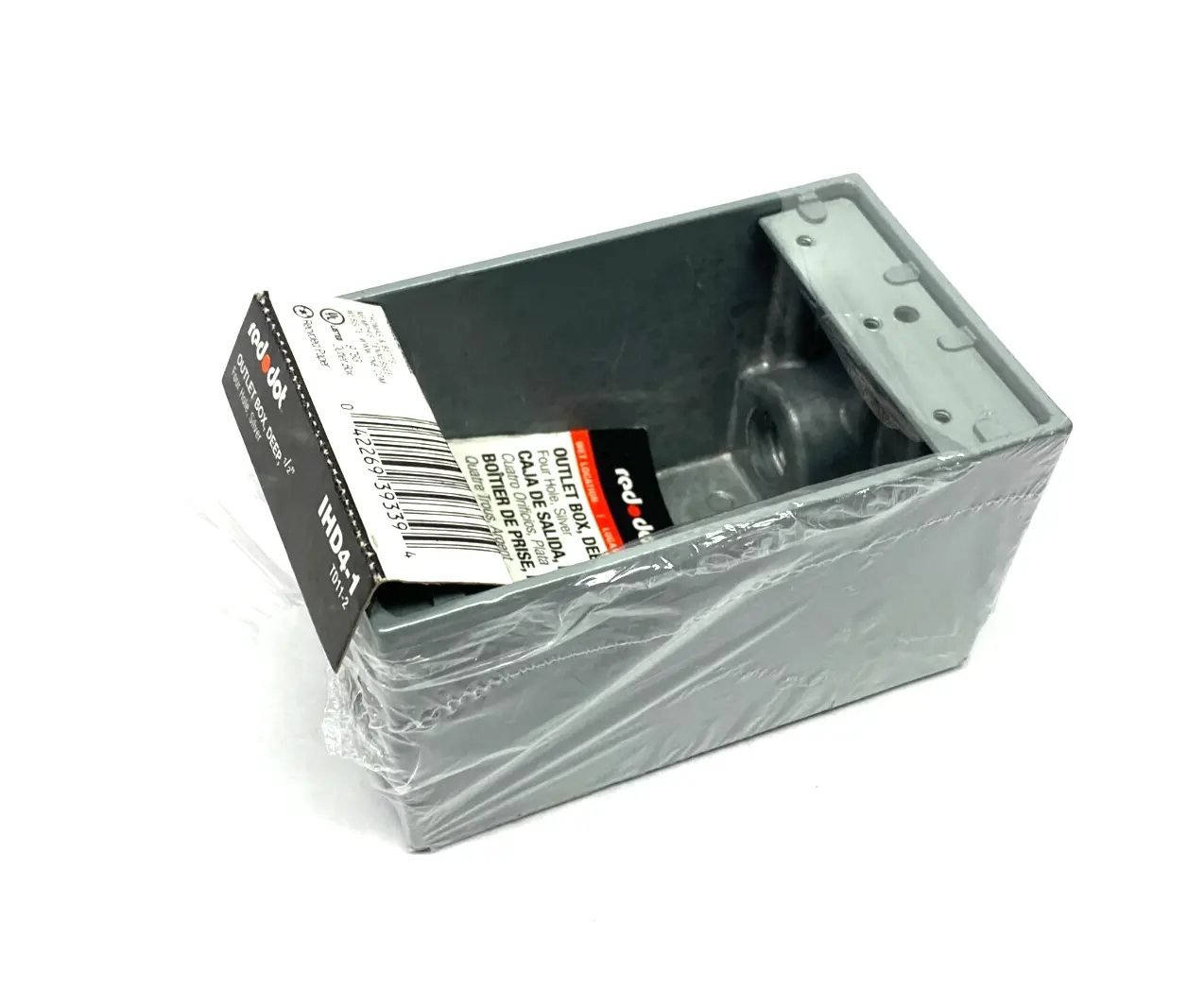 New | in-Stock Red Dot Deep Outlet Box Four Hole 1/2" Electrical Boxes Michigan US | Maverick Industrial Sales #1460739