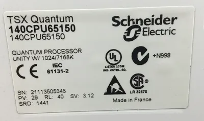 Schneider Electric 140CPU65160 TSX Quantum Controller 3A-26