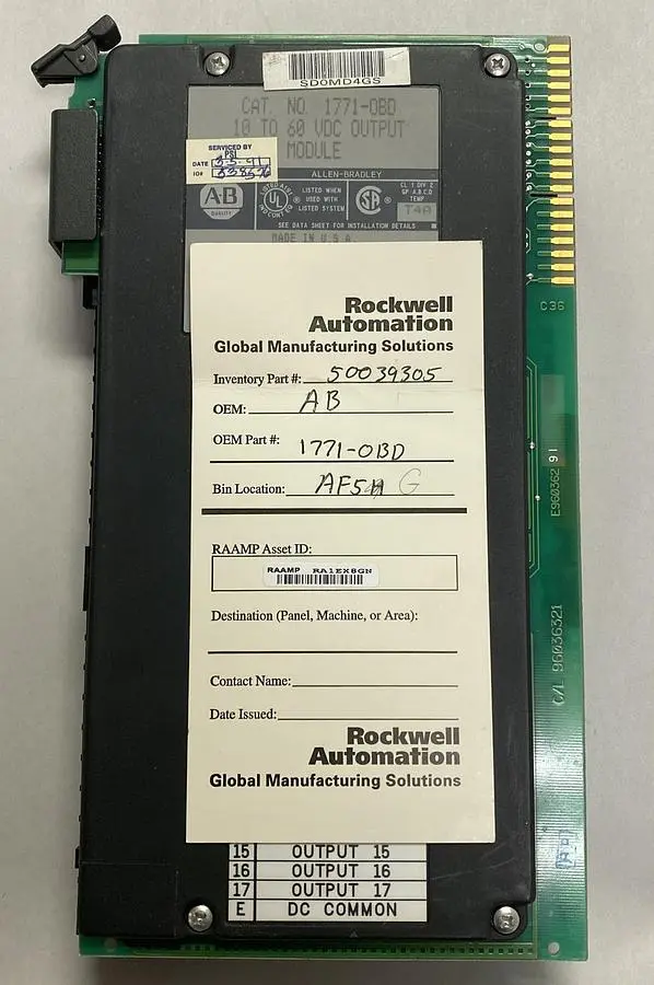 Used ALLEN-BRADLEY 1771-OBD Industrial Controls Ohio US | Surplus Asset Holdings #1243343