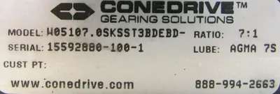 NEW CONEDRIVE W05107.0SKSST3BDEBD GEAR REDUCER 7:1 W051070SKSST3BDEBD