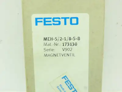 Festo MEH-5/2-1/8-S-B Pneumatic 4-Way Solenoid Control Valve 145PSI 1/8"Port 24V