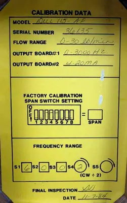 USED MICRO MOTION DUL-115-AF MASS FLOW REMOTE UNIT DUL115AF FT-100-16