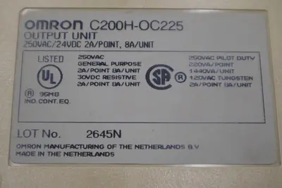 OMRON C200H-OC225 16-Channel Relay Output Module PLC STOCK K-451-A