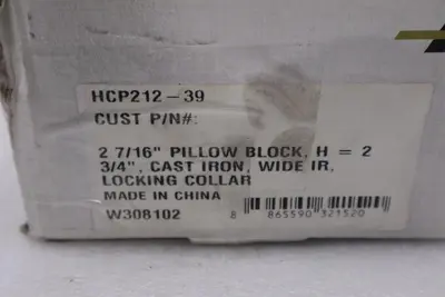 NEW PEER HCP212-39 DURA-ROLL PILLOW BLOCK BEARING  2-7/16" STOCK 811D