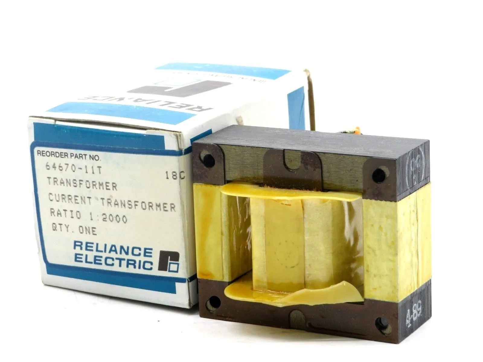 NEW RELIANCE ELECTRIC 64670-11T TRANSFORMER RATIO 1 : 2000 6467011T