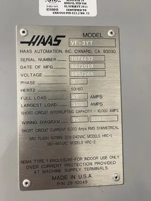 2010 HAAS VF-3YT Vertical Machining Centers | Bid Specialists Inc. (6)