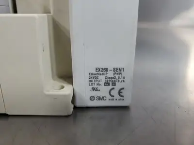 SMC EX260-SEN1 Ethernet Solenoid Module w/4 Solenoid Valves. 6E-9