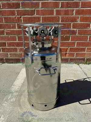 USED ALLOY PRODUCTS 10 LITER STAINLESS STEEL PROCESS / PRESSURE VESSEL 40 PSI