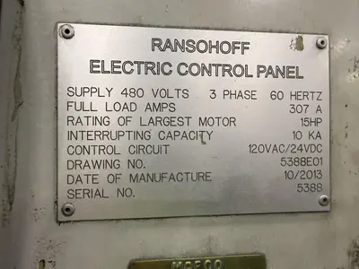 48" X 3-STAGE RANSOHOFF ROTARY DRUM BATCH AUTOMATIC PARTS DEBURR & WASHER SYSTEM, NEW 2013: YOBRO #24300