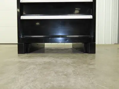 Uline Modular Steel 7 Drawer Tool Cabinet 29x29x44" Black Dividers