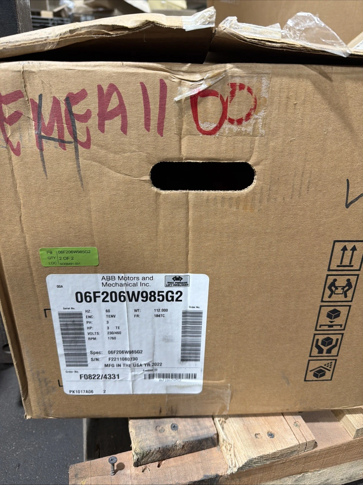 NEW Baldor 06F206W985G2