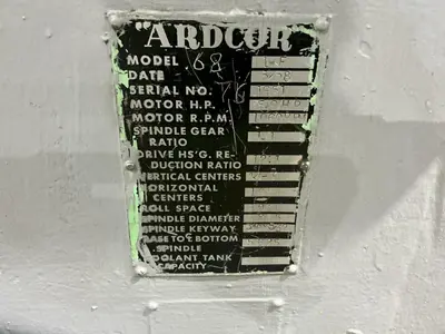 6 STAND X 1.5" ARBOR X 10" ROLL SPACE ARDCOR MODEL #1-F ROLLFORMER: YOBRO #25222