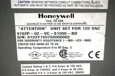 HONEYWELL 9782P-02-VC-E1000-BD CONTROLLER 9782P02VCE1000BD