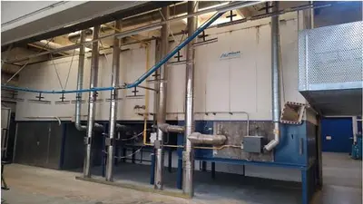 USED 1997 OMT OTTO MÜLLER COMPLETE LINE FOR AUTOMATIC POWDER COATING