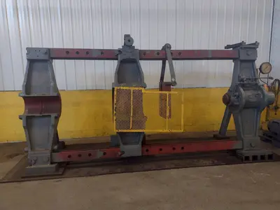 250-TON WATSON–STILLMAN INCLINED HYDRAULIC WHEEL PRESS / BEARING PRESS. STOCK # 0342825