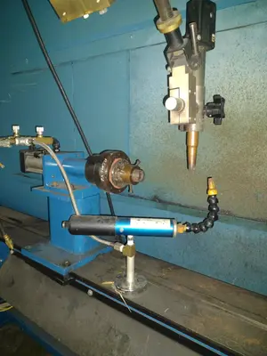 12" ITW WELDING AUTOMATION LATHE, WITH MILLER WELD CONTROLLER & MILLER XMT 304 SERIES ARC WELDER: YOBRO #24402