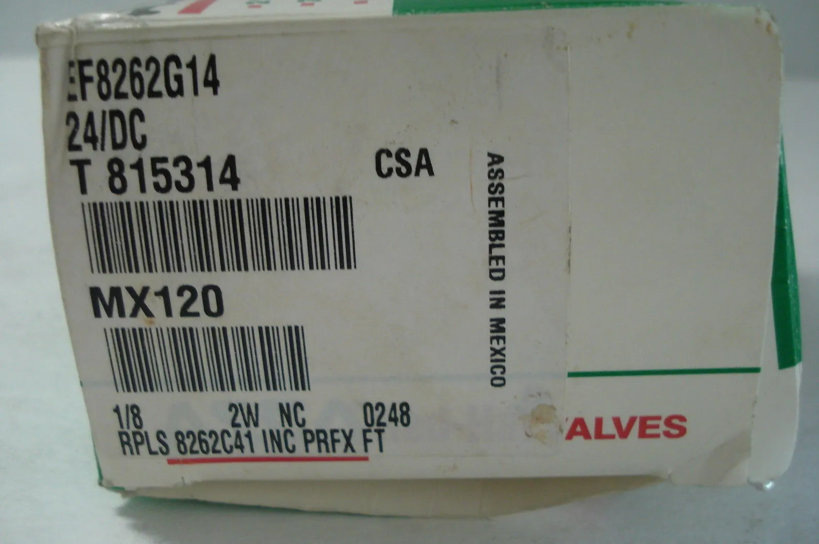 NEW ASCO EF8262G14 SOLENOID VALVE