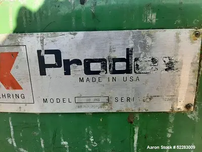 Used PRODEX 60JSS High Intensity Mixers Illinois US | Aaron Equipment #86543