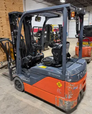 Used 2022 TOYOTA 8FBE20U 3-Wheel Sit down Electric Counterbalance Forklifts Pennsylvania US | National Lift Equipment #1382509