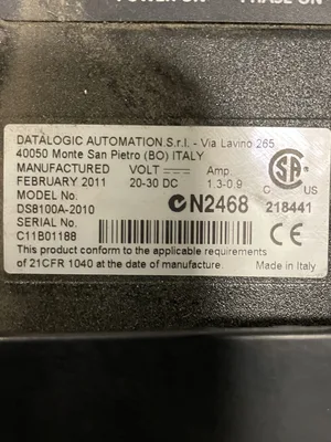 Datalogic DS8100A-2010 Barcode Scanner w/ GFC-800 20-30VDC