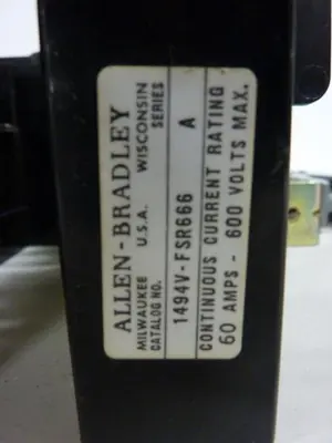 USED ALLEN BRADLEY 1494V-DS60 SER A